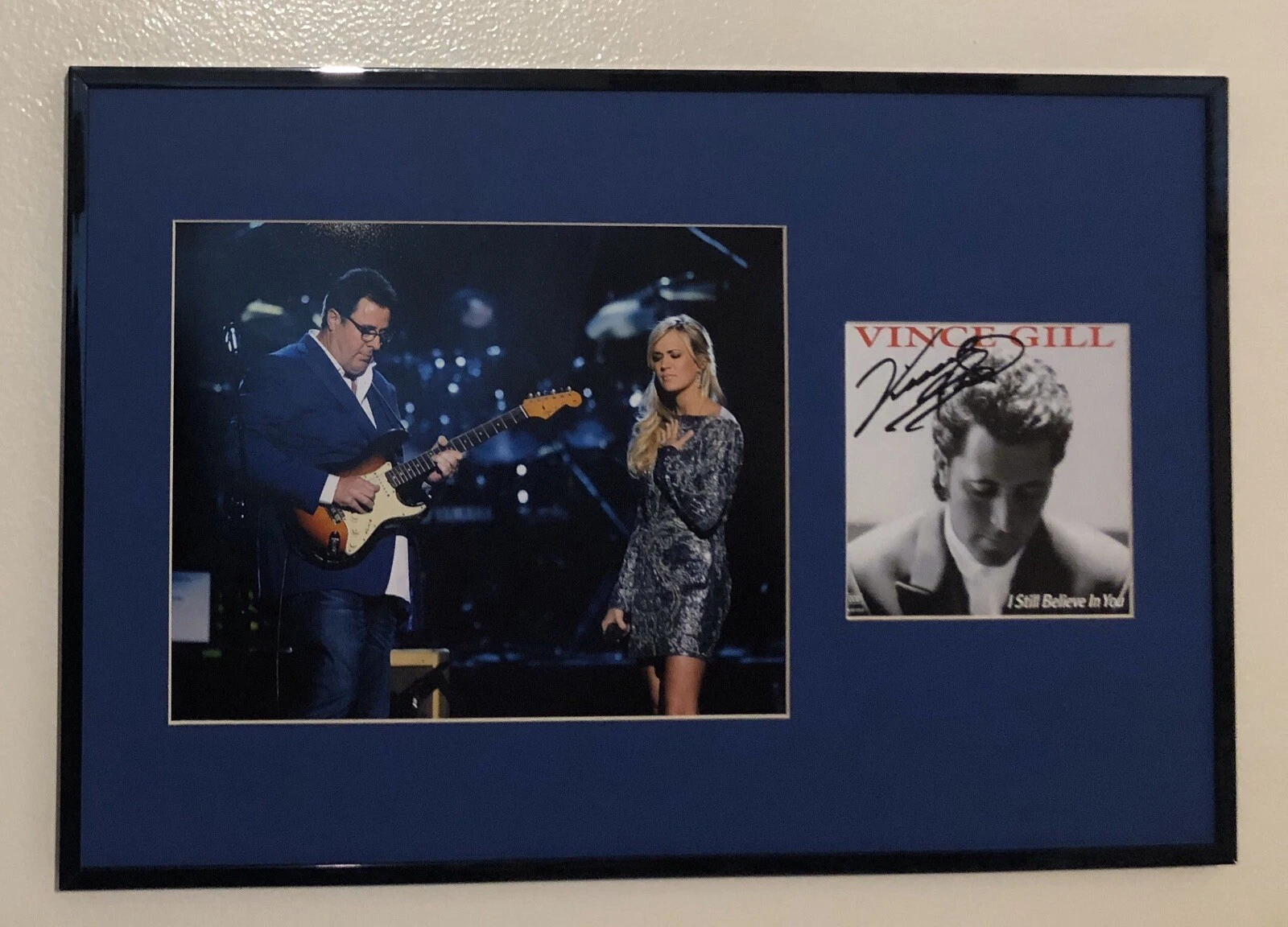 Vince Gill Signed Auto Custom Framed I Still Believe In You Cd Cover Psa/Dna
