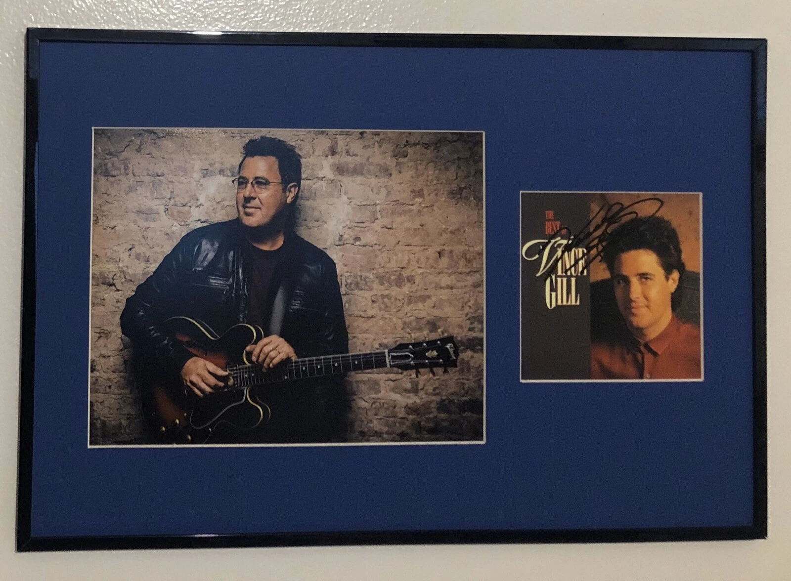 Vince Gill Signed Auto Custom Framed The Best Of Souvenirs Cd Cover Psa/Dna