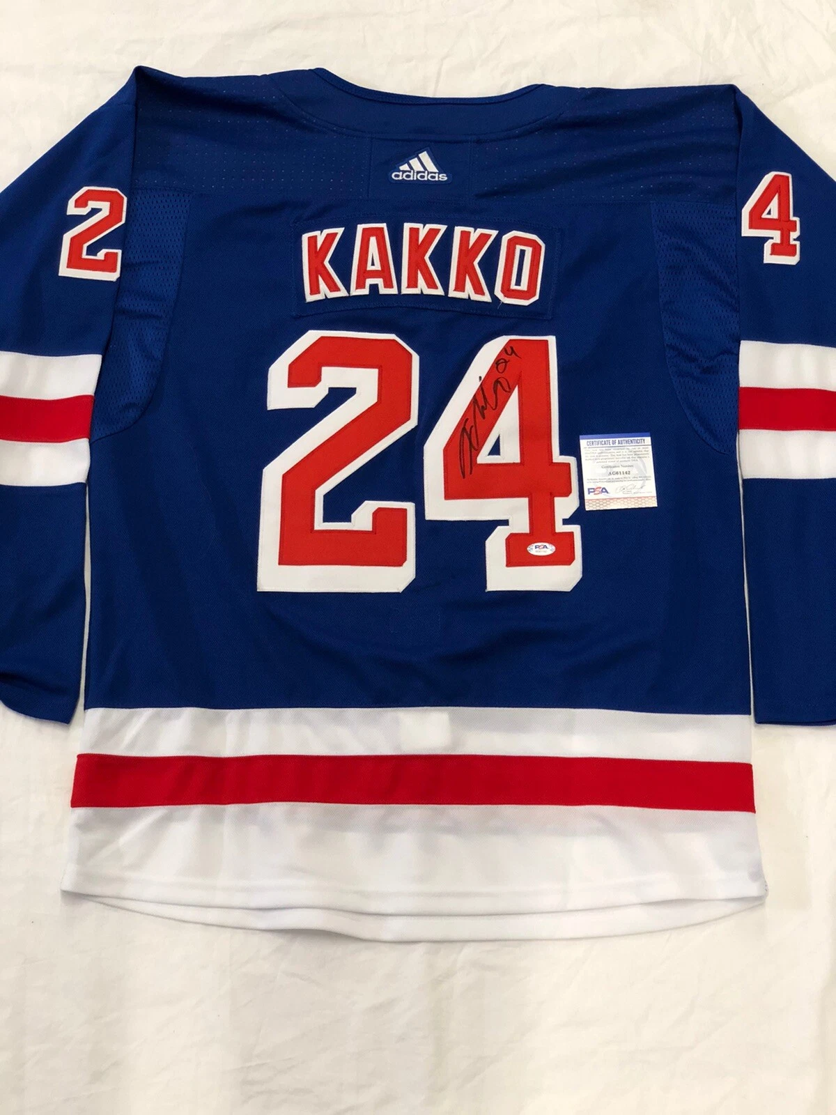 Kaapo Kakko Signed Autographed New York Rangers Rookie Of Year Jersey Psa/Dna