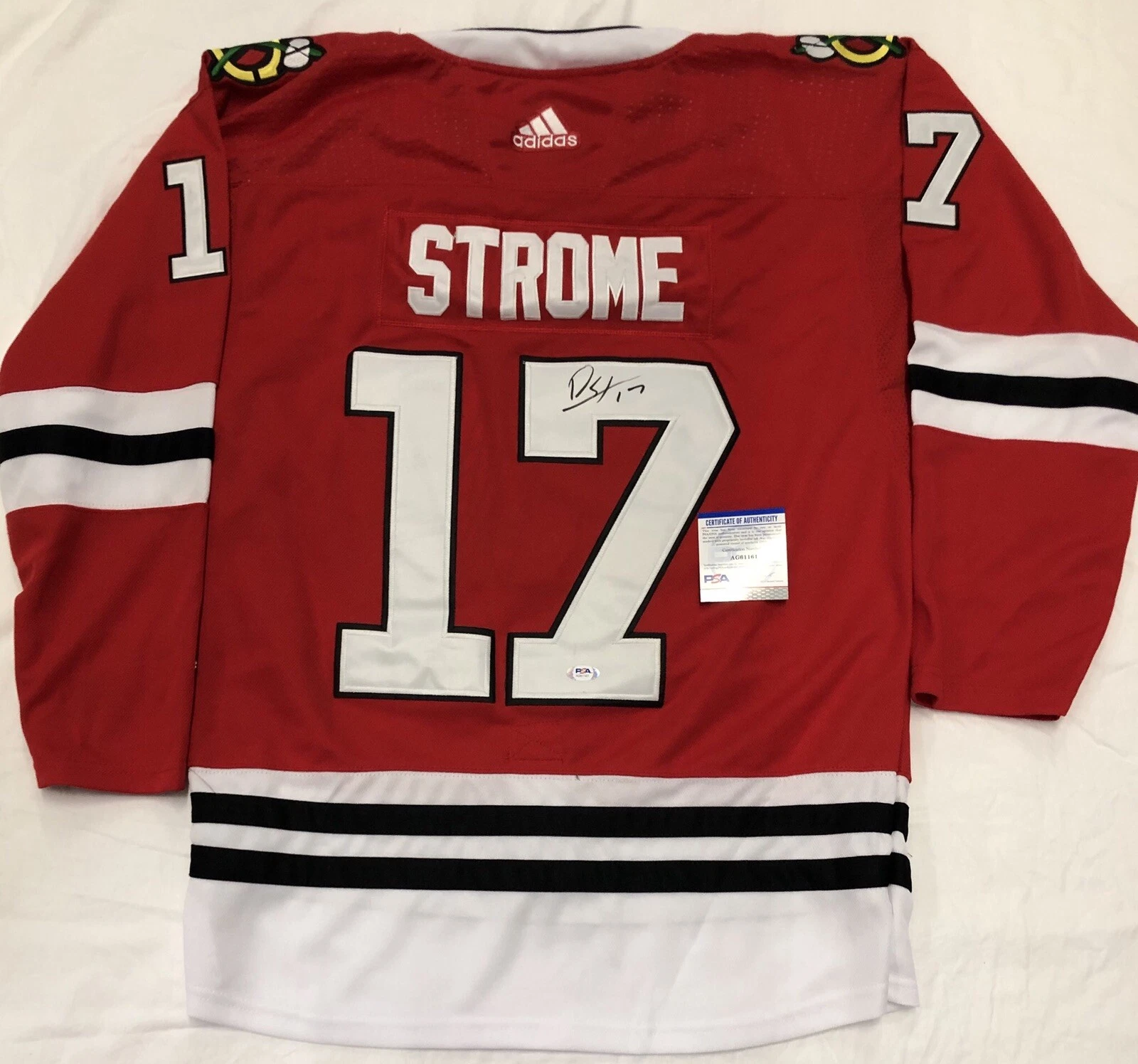 Dylan Strome Signed Autographed Chicago Blackhawks Jersey Stanley Cup Psa/Dna