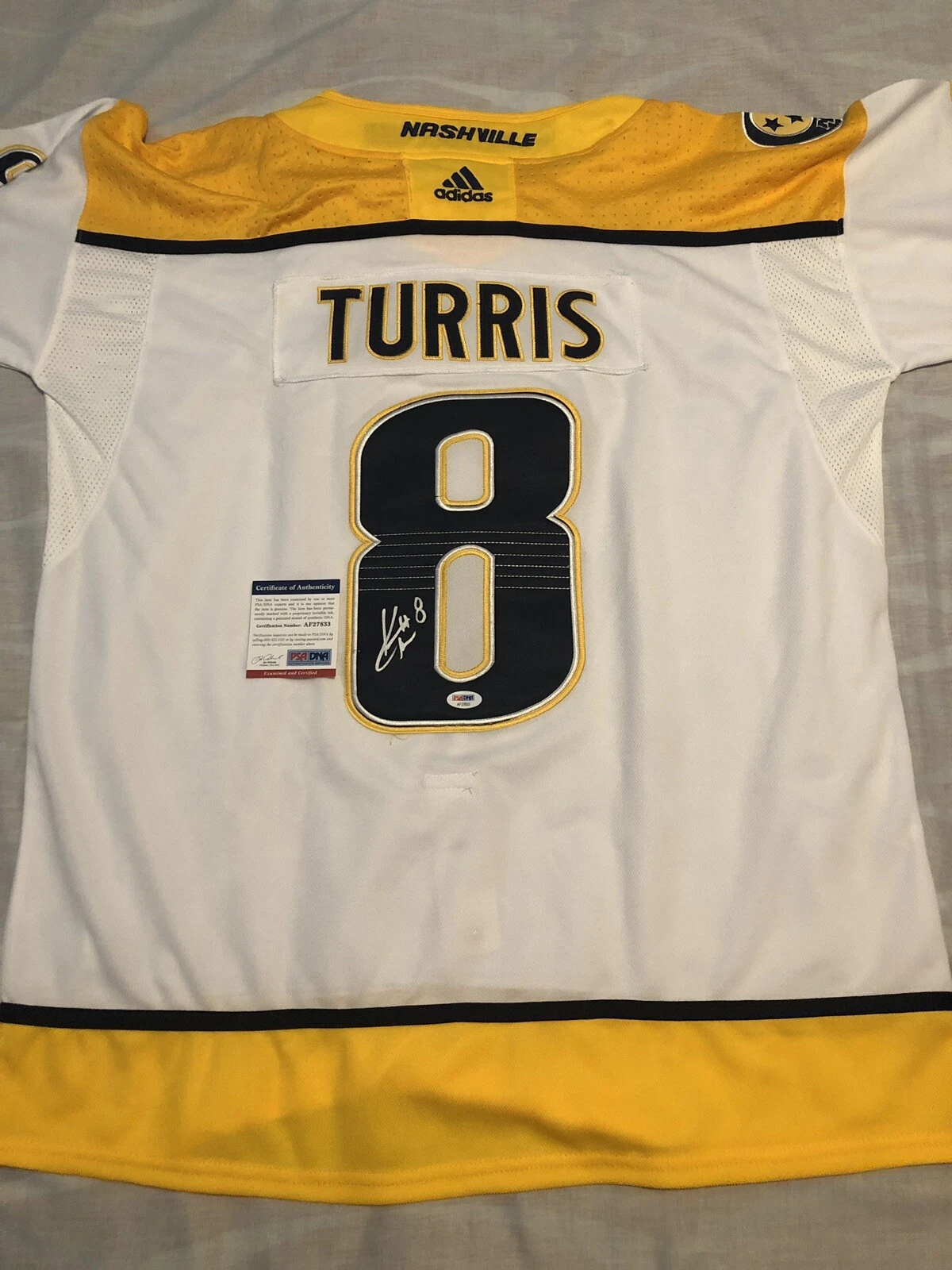 Kyle Turris Signed Autographed Nashville Predators Jersey Stanley Cup Psa/Dna