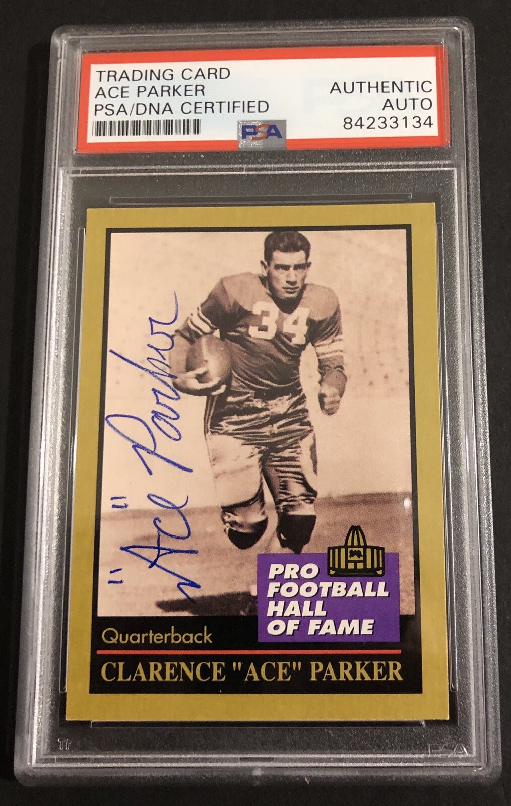 Clarence Ace Parker Signed Autographed Brooklyn Yanks Swell Card Psa/Dna