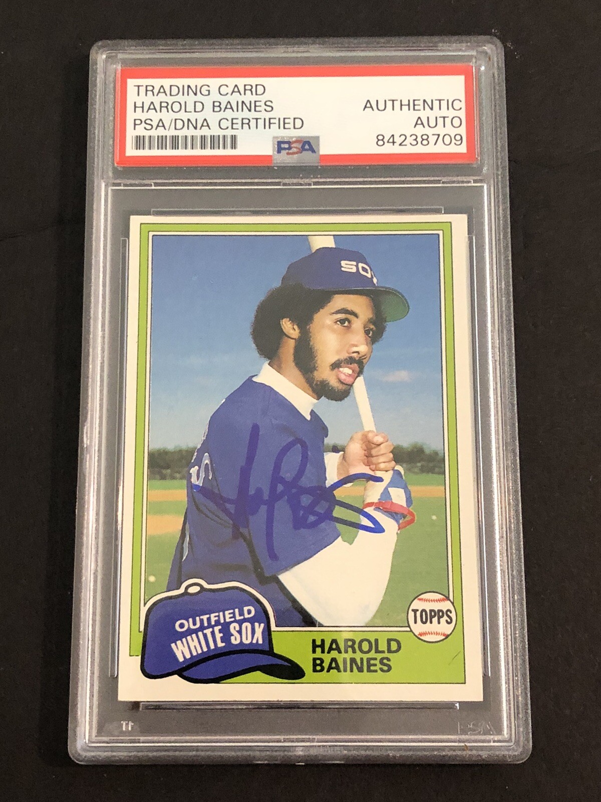 Harold Baines Signed Autographed Chicago White Sox 1981 Rookie Card Psa/Dna