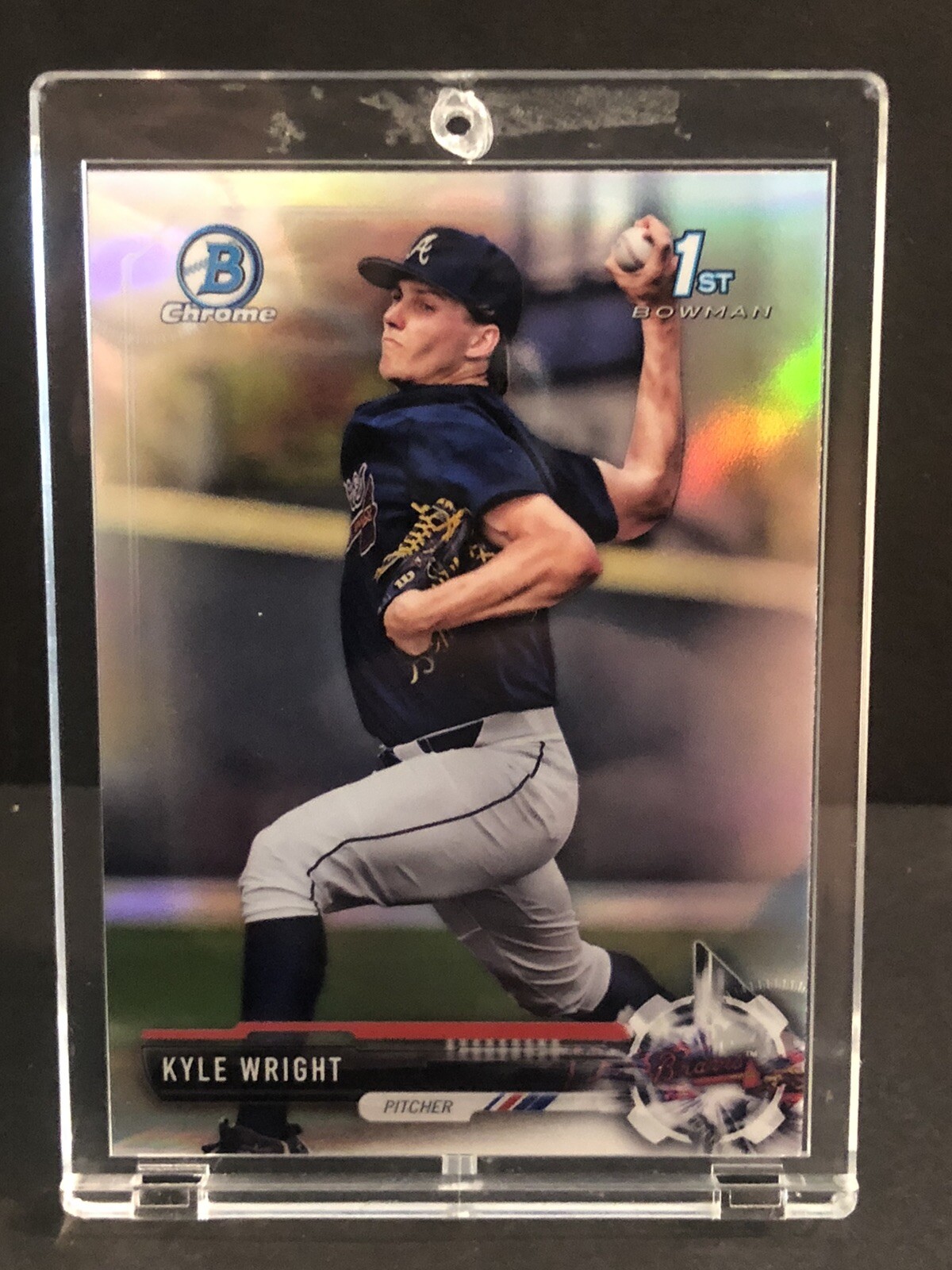 Kyle Wright 2017 Bowman Chrome 1st Refractor Atlanta Braves Rookie