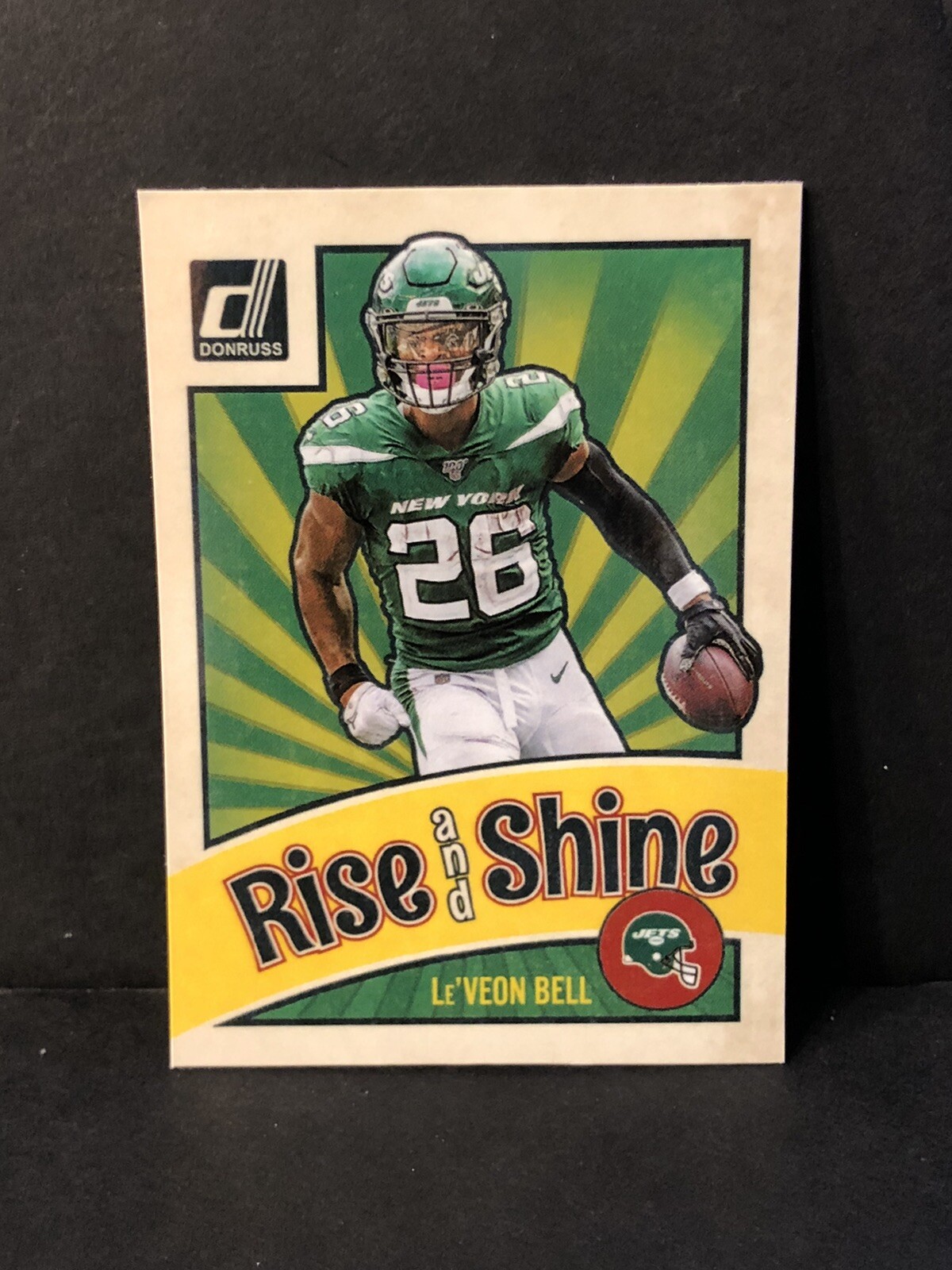Le’Veon Bell 2020 Panini Donruss Rise and Shine Magnet Jets Card #9