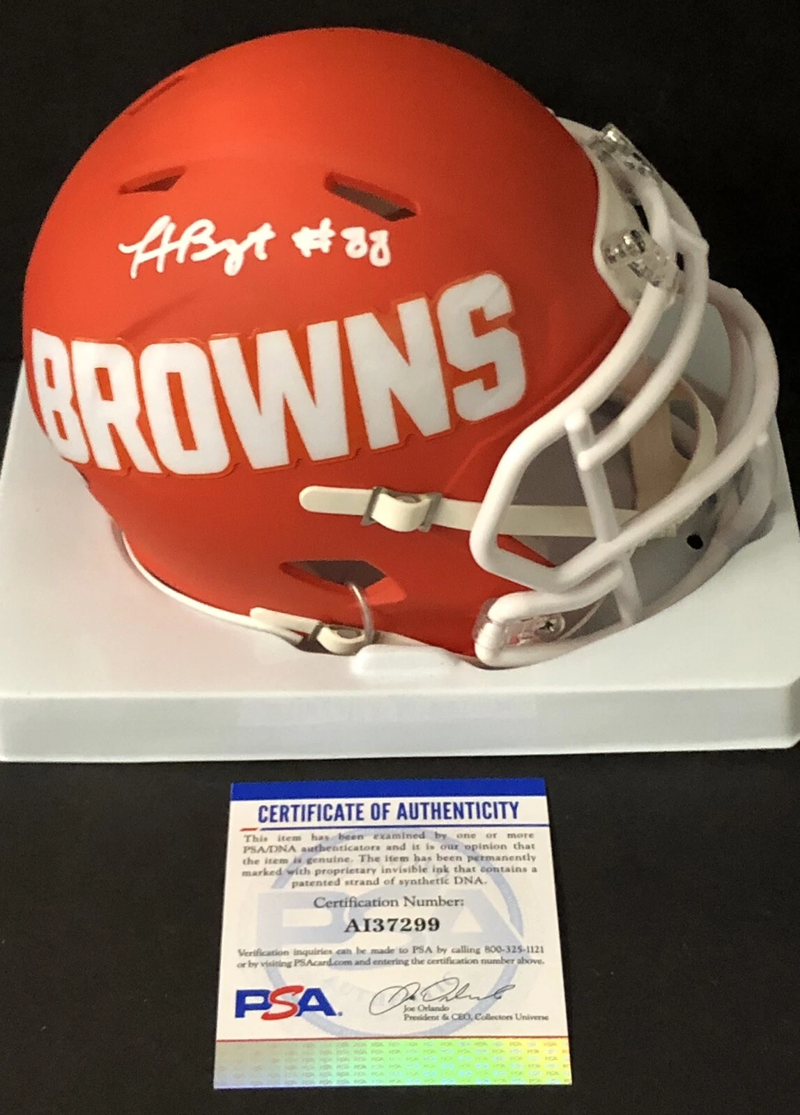 Harrison Bryant Signed Autographed Cleveland Browns AMP Mini Helmet Psa/Dna