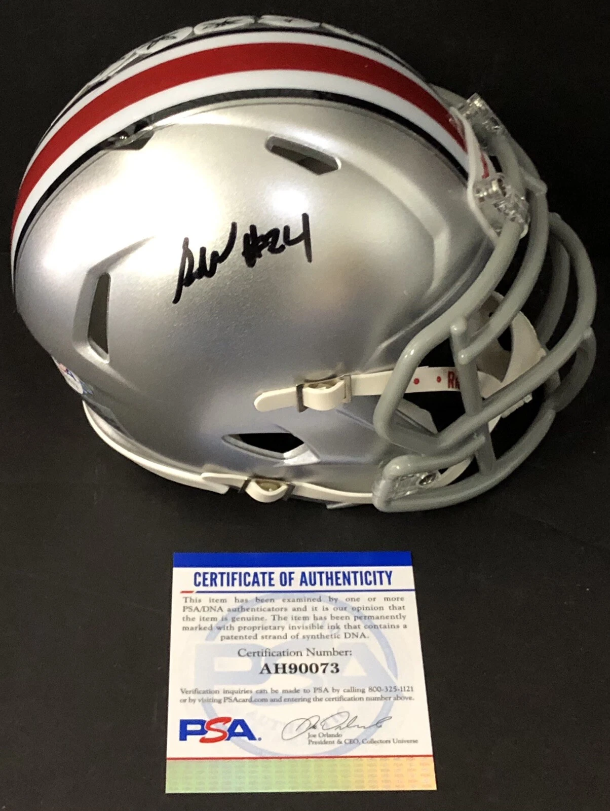 Shaun Wade Signed Autographed Ohio State Buckeyes Mini Helmet Top 10 Psa/Dna