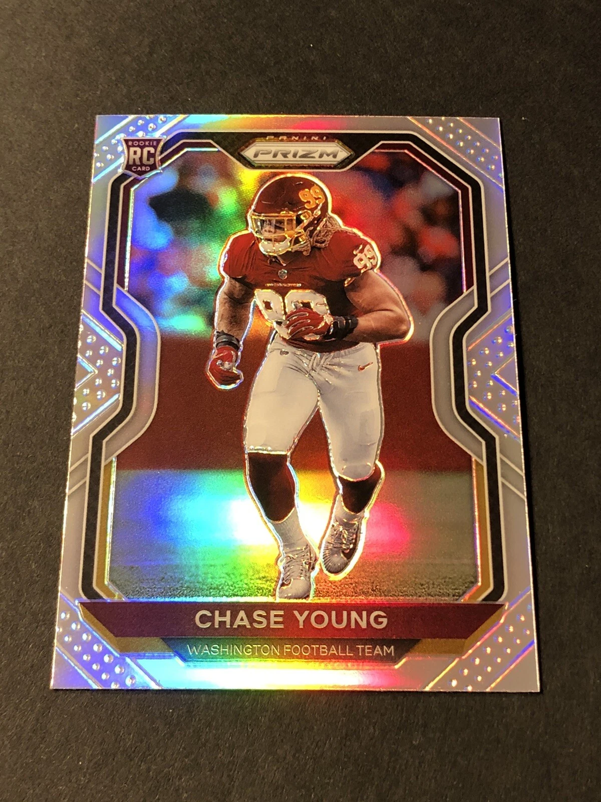 CHASE YOUNG 2020 PANINI PRIZM #383 SILVER PRIZM ROOKIE WASHINGTON