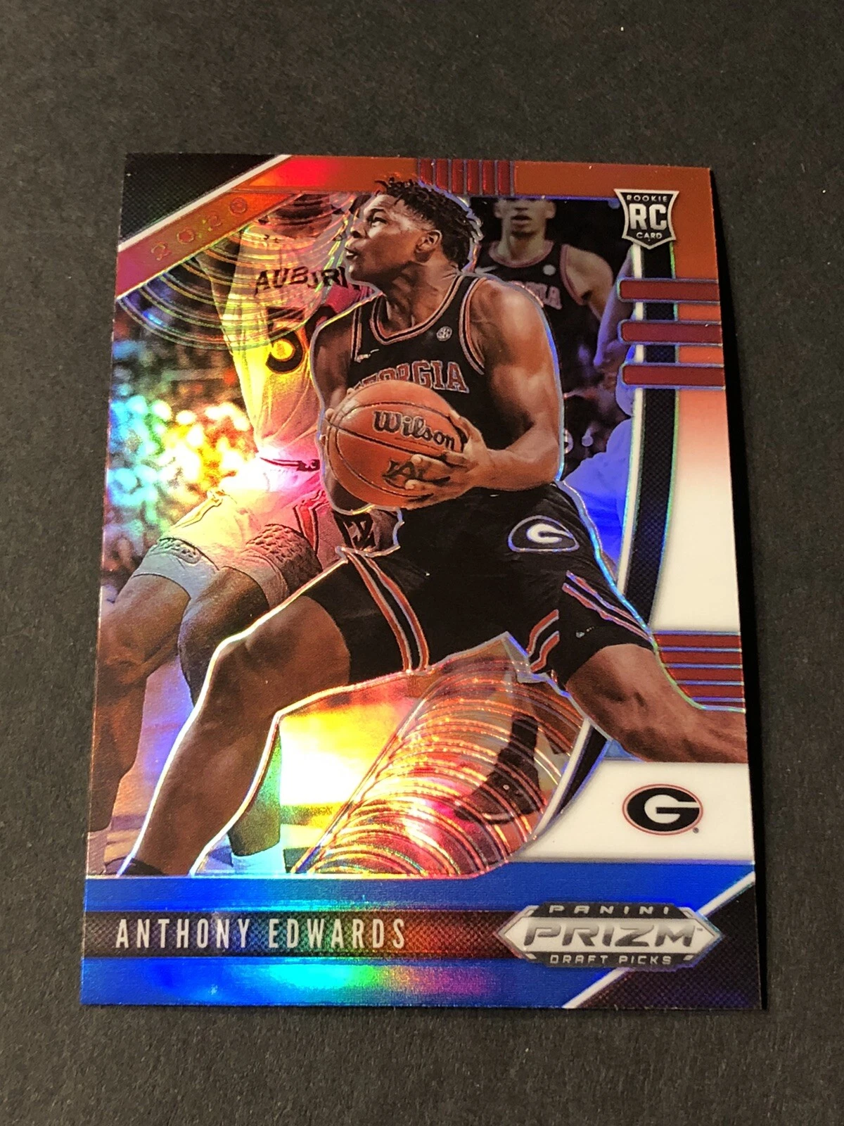 2020 Panini Prizm Draft Picks Anthony Edwards Red White & Blue Rookie #1 RC