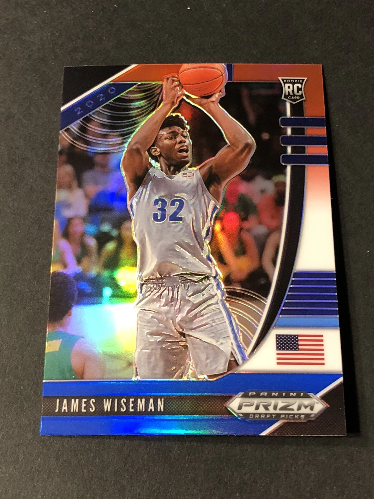 James Wiseman 2020-21 Prizm Draft Picks RC RED WHITE BLUE PRIZM REFRACTOR #42