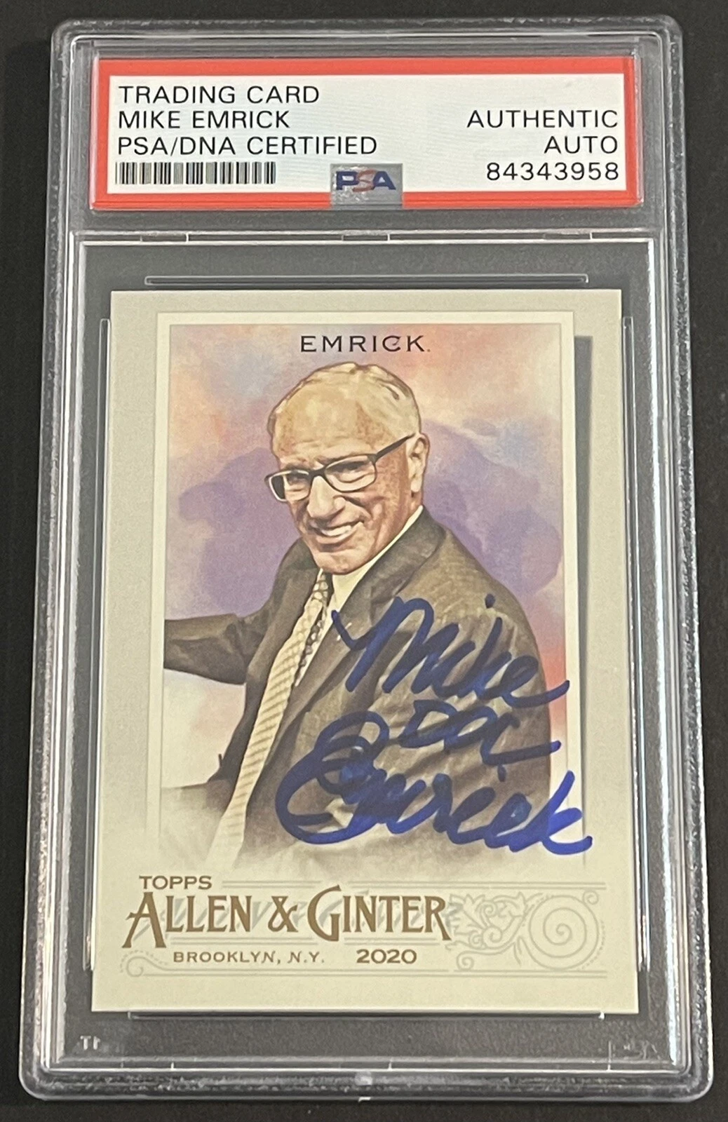 Mike “Doc” Emrick Signed Autographed 2020 Allen & Ginter Card Hockey PSA/DNA