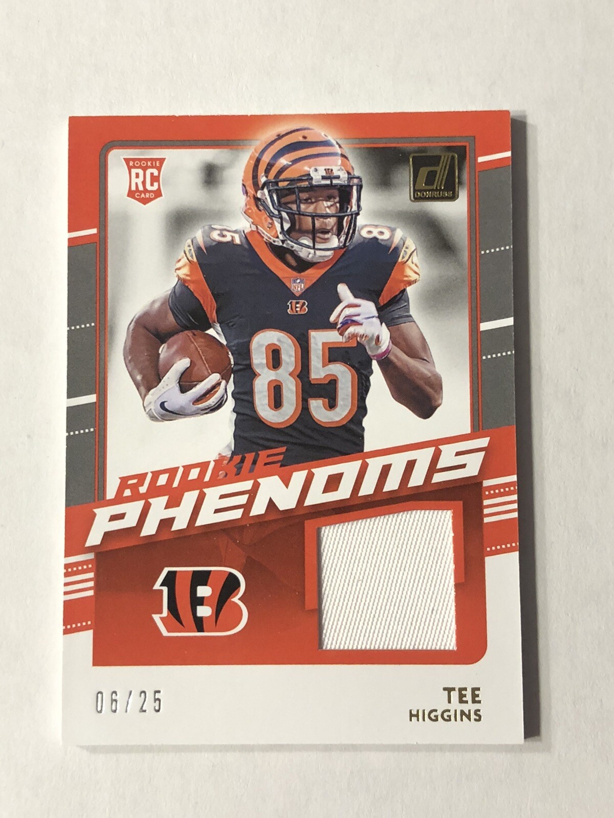 Tee Higgins 2020 Donruss Rookie Phenoms 06 /25 RC Bengals