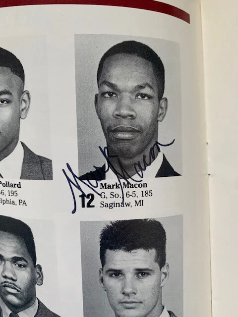 MARK MACON HAND SIGNED 1989 TEMPLE GAME PROGRAM VS PENN STATE+COA        AWESOME