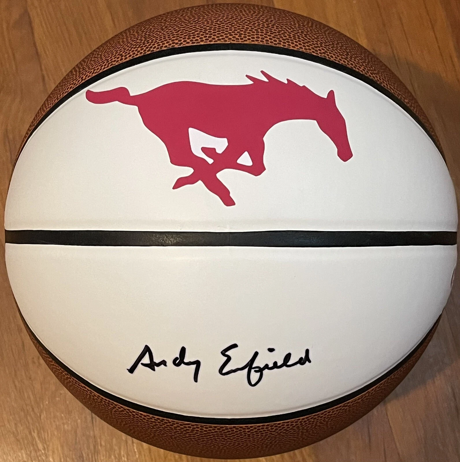 Andy Enfield Signed Autographed SMU Mustangs Logo Basketball PSA/DNA