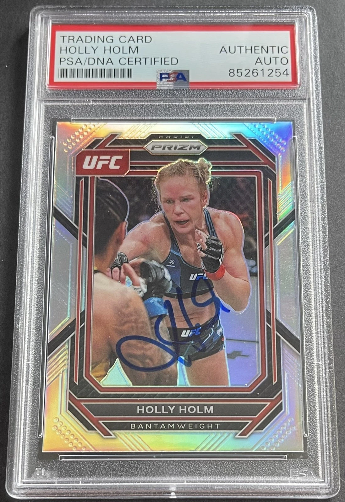 Holly Holm Signed Autographed 2023 Prizm Silver UFC Card PSA/DNA Slabbed