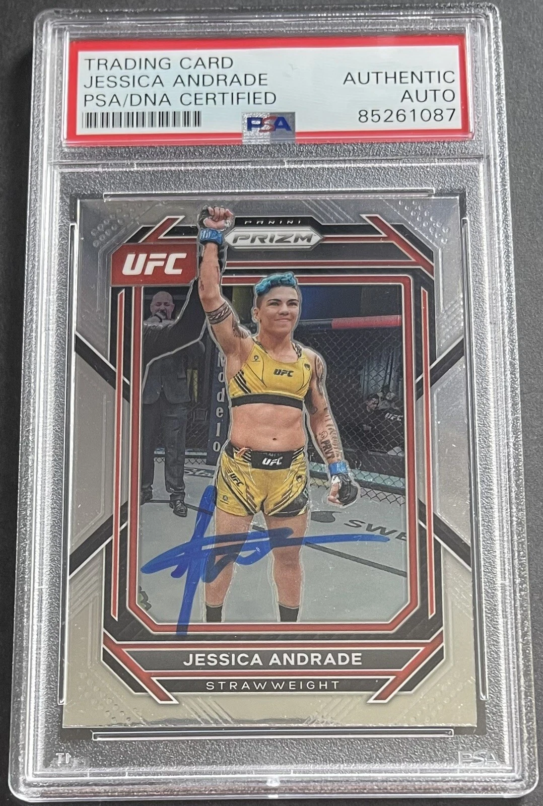 Jessica Andrade Signed Autographed 2023 Prizm UFC Base Card PSA/DNA Slabbed
