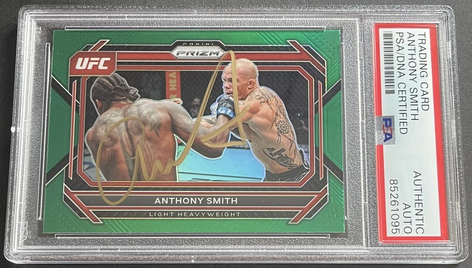 Anthony Smith Signed Autographed 2023 Prizm Green UFC Card PSA/DNA Slabbed