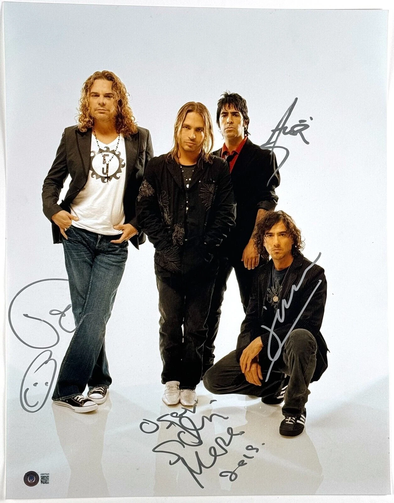 Mana Signed Autograph 16x20 Photo Poster Fher Olvera Band x4 Beckett COA