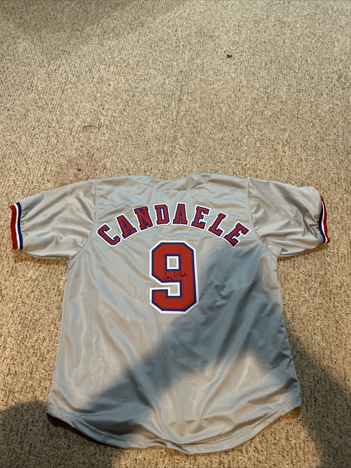 MONTREAL EXPOS- CASEY CANDAELE SIGNED AUTOGRAPH JERSEY COA RARE