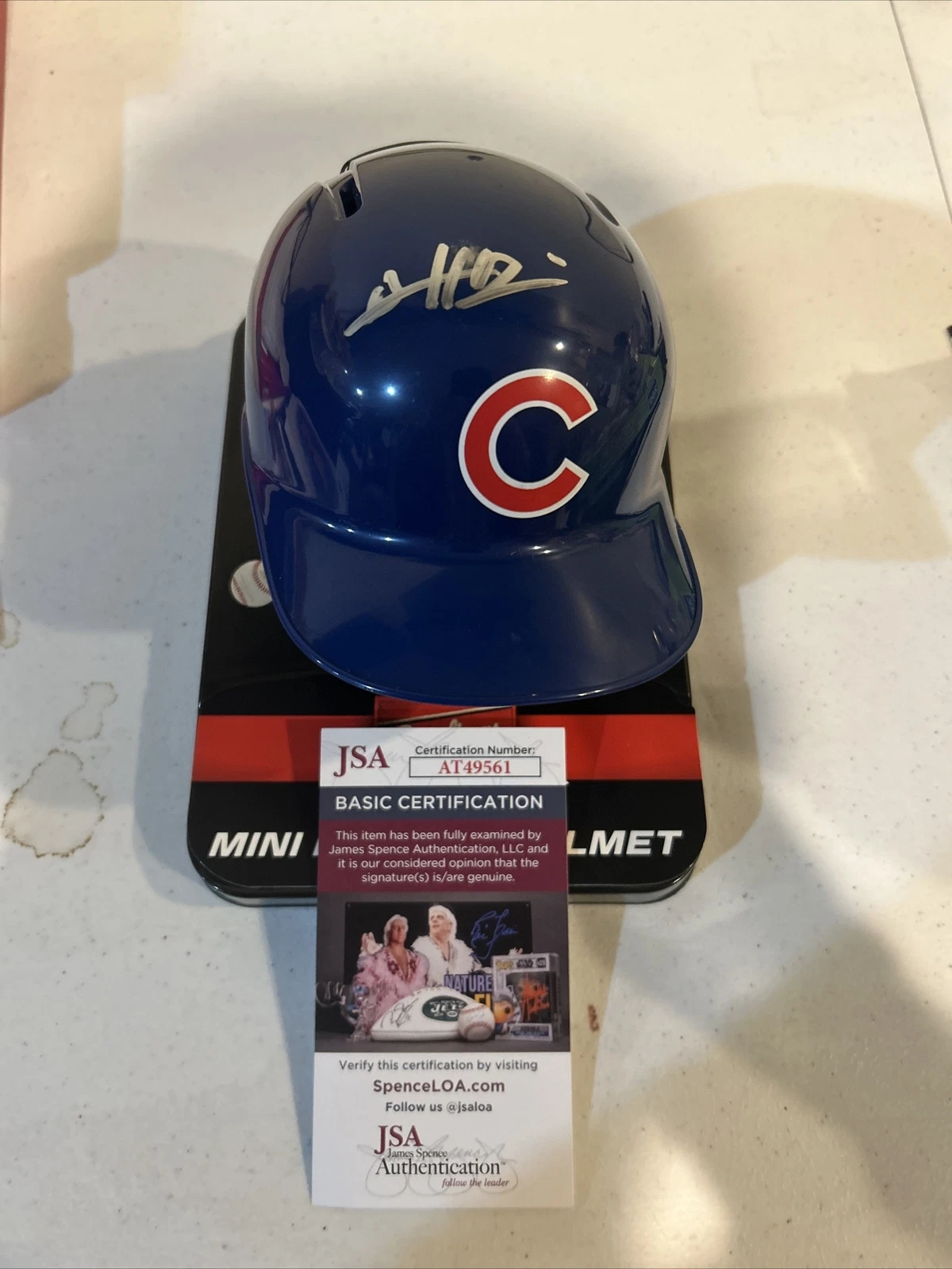 CHICAGO CUBS- MATT MERVIS SIGNED AUTOGRAPH MINI HELMET JSA COA TOP PROSPECT
