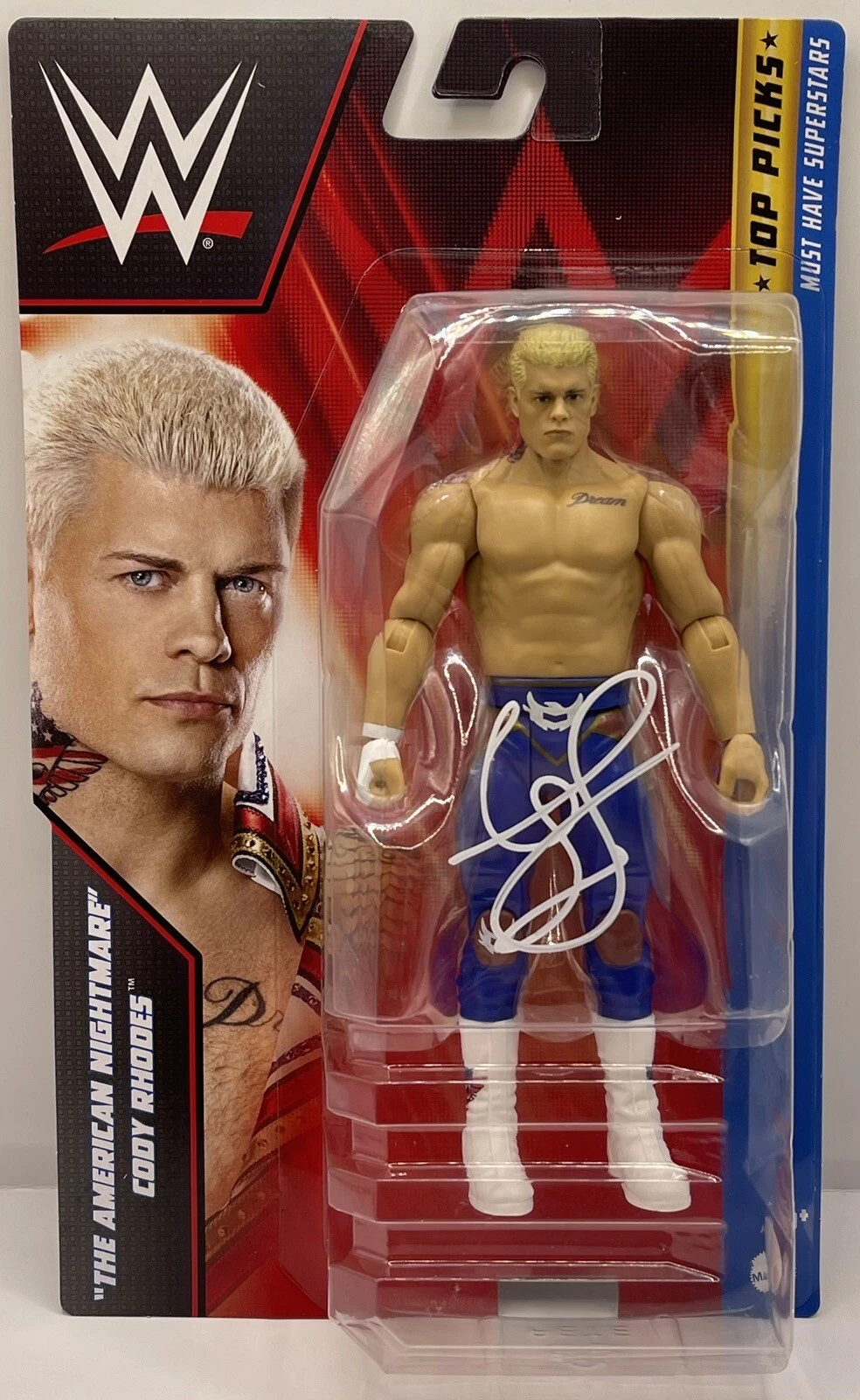 Cody Rhodes Signed Autographed The American Dream Figure JSA COA WWE Superstar