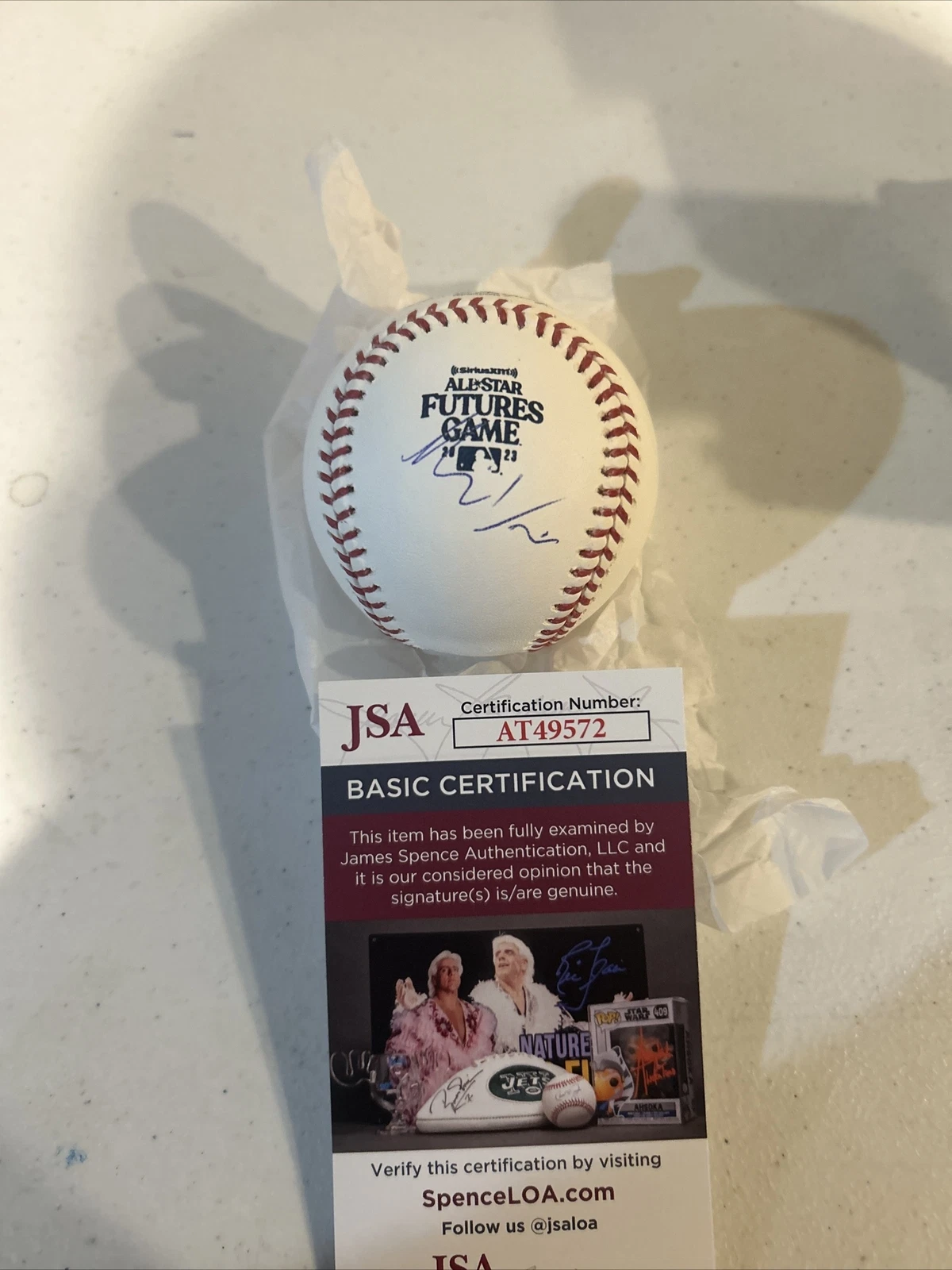 NEW YORK METS- MIKE VASIL SIGNED AUTOGRAPH 2023 FUTURES GAME BALL JSA COA
