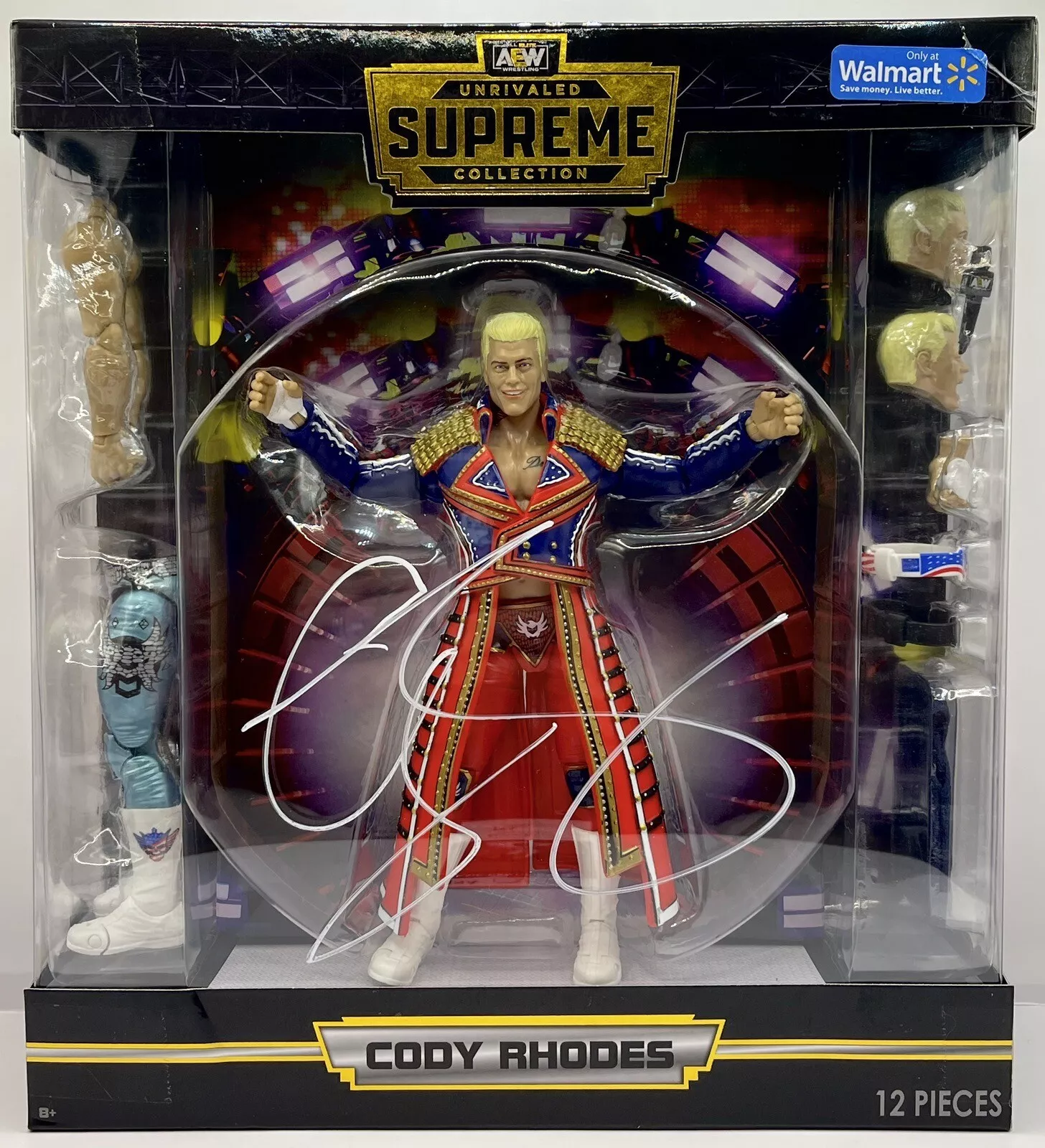 Cody Rhodes SIGNED Auto AEW Supreme Walmart Exclusive Wrestling Figure- JSA COA