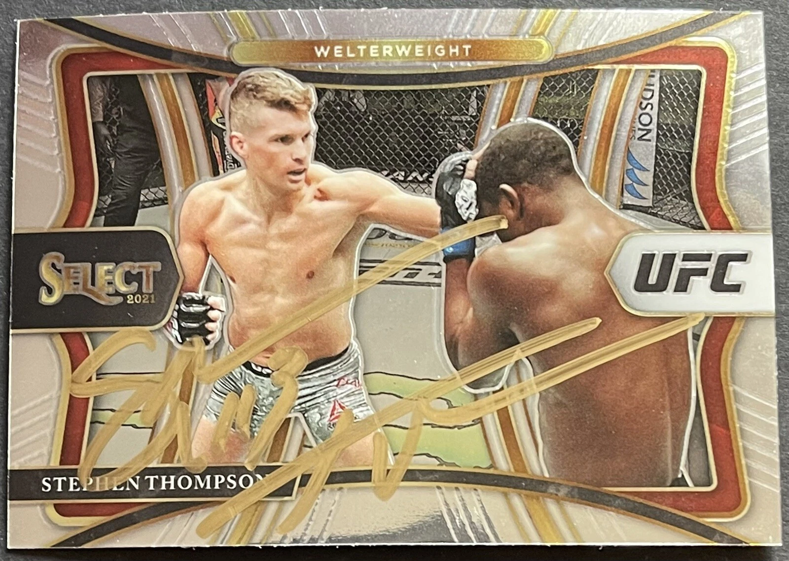 Stephen Thompson Signed 2021 Select UFC Fighter Auto On Card Beckett Coa