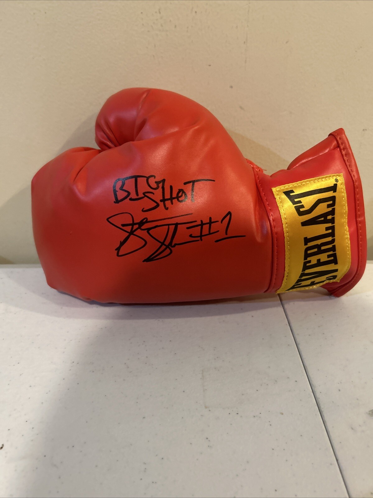 STEPHAN BIG SHOT SHAW SIGNED AUTOGRAPH EVERLAST BOXING GLOVE COA