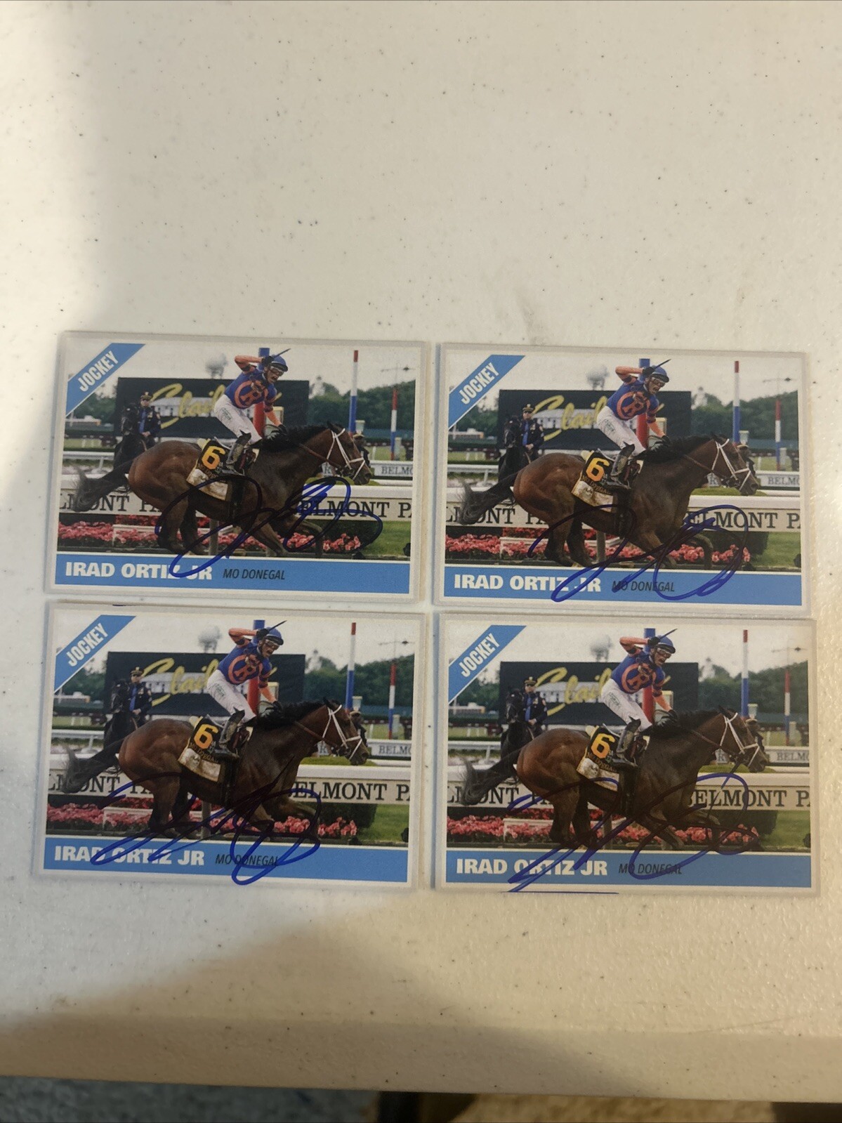 IRAD ORTIZ JR SIGNED AUTOGRAPH TRADING CARD HORSE JOCKEY  MO DONEGAL BELMONT WIN