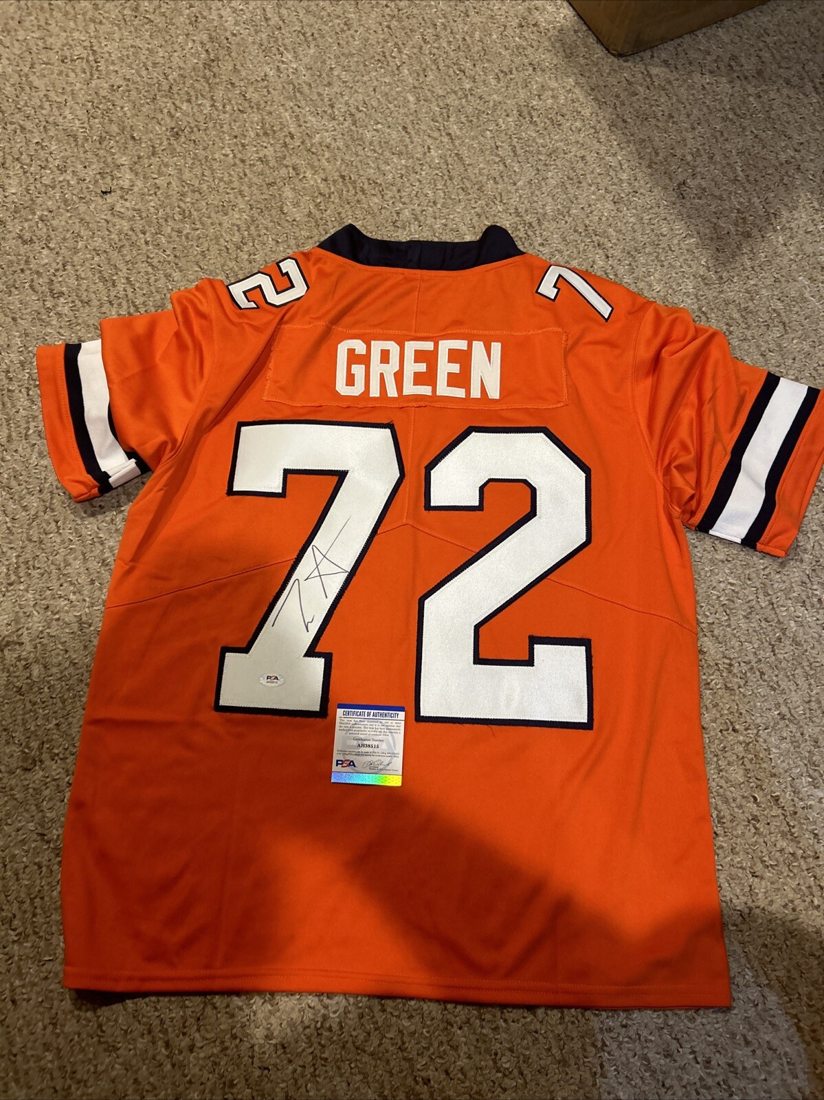 SYRACUSE ORANGE- TIM GREEN SIGNED AUTOGRAPH JERSEY PSA COA FOOTBALL NFL CUSE