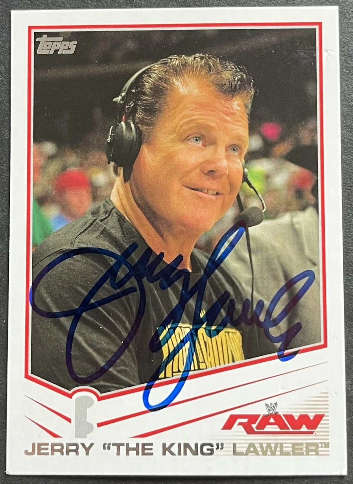 Jerry The King Lawler Signed Autographed 2013 Topps WWE Base Card Beckett Coa
