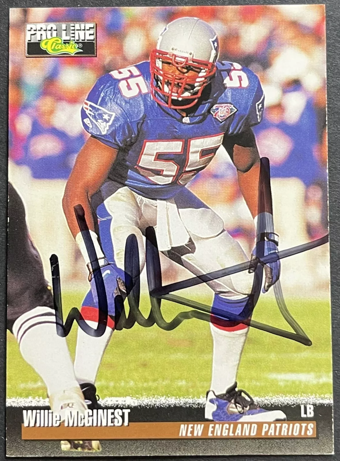 WILLIE MCGINEST SIGNED AUTOGRAPHED 1995 CLASSIC BASE CARD PATROITS BECKETT COA COLLECTIBLE MEMORABILIA