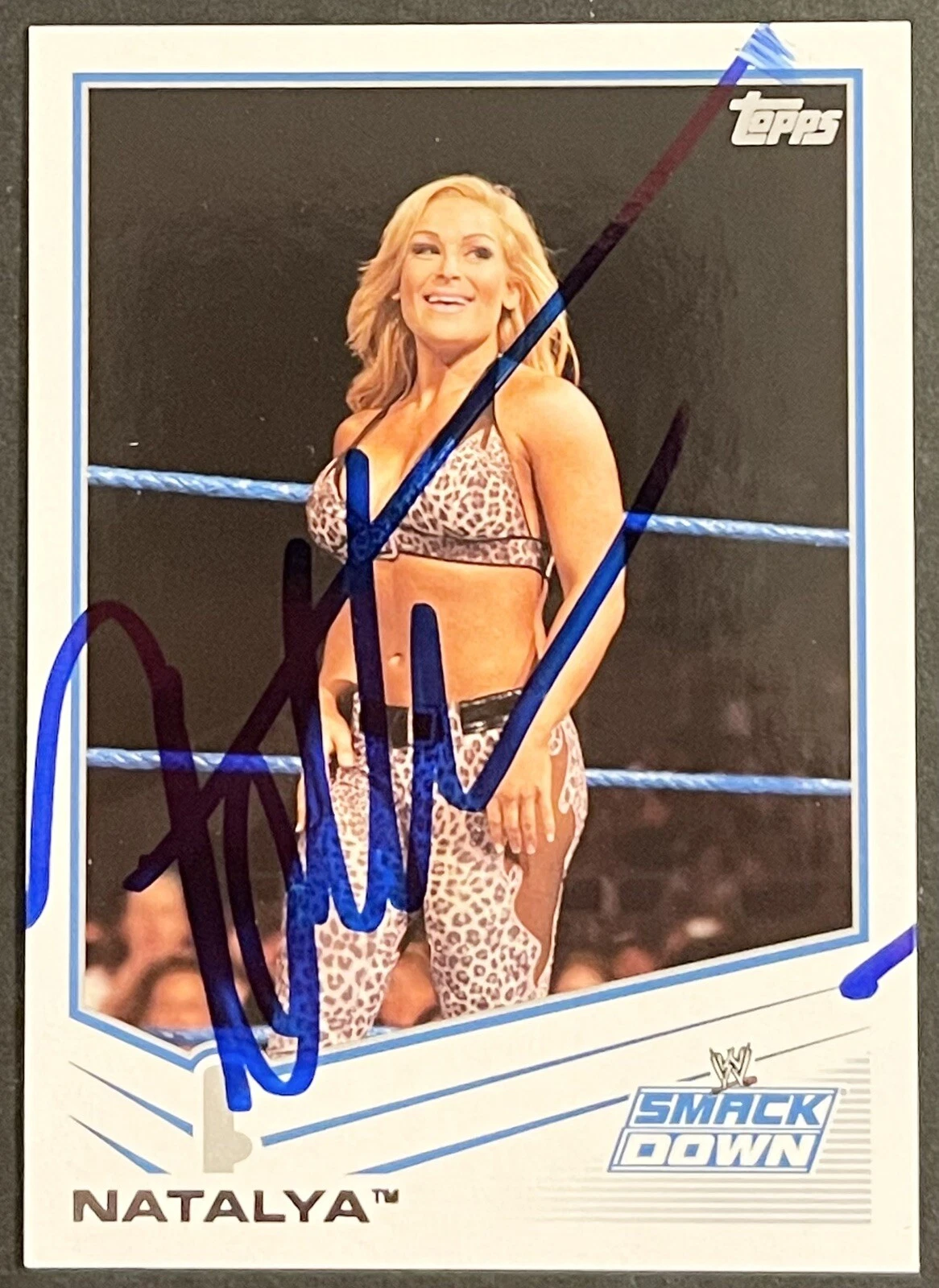 Natalya Signed Autographed 2013 Topps WWE Base Card Beckett Coa