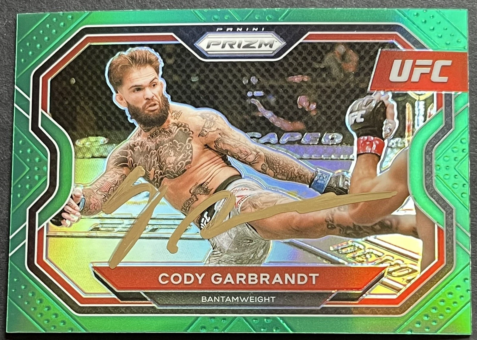Cody Garbrandt Signed Autographed 2021 Prizm Green UFC Card Beckett Coa