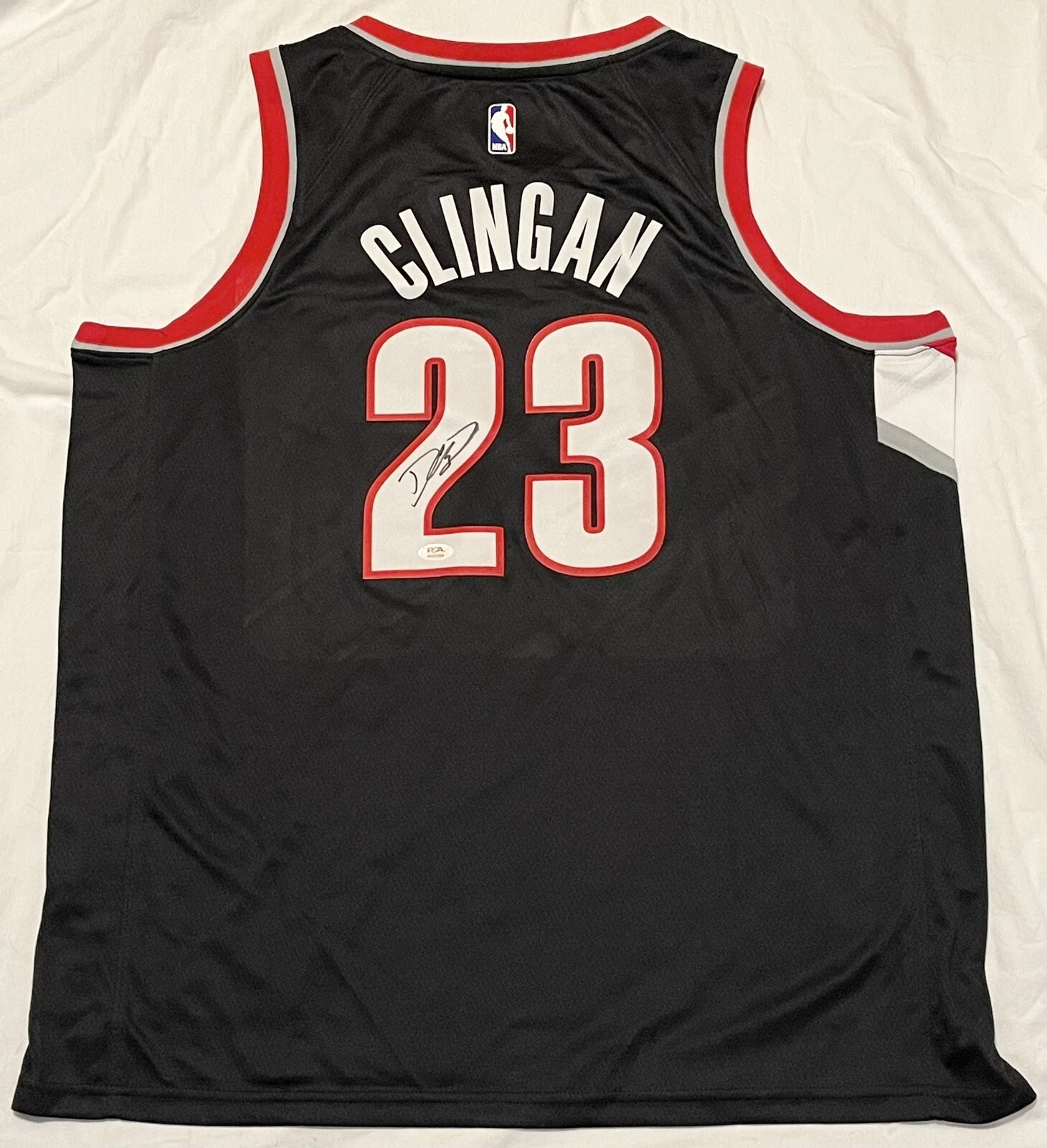 Donovan Clingan Signed Autographed Portland Trail Blazers Jersey PSA/DNA COA