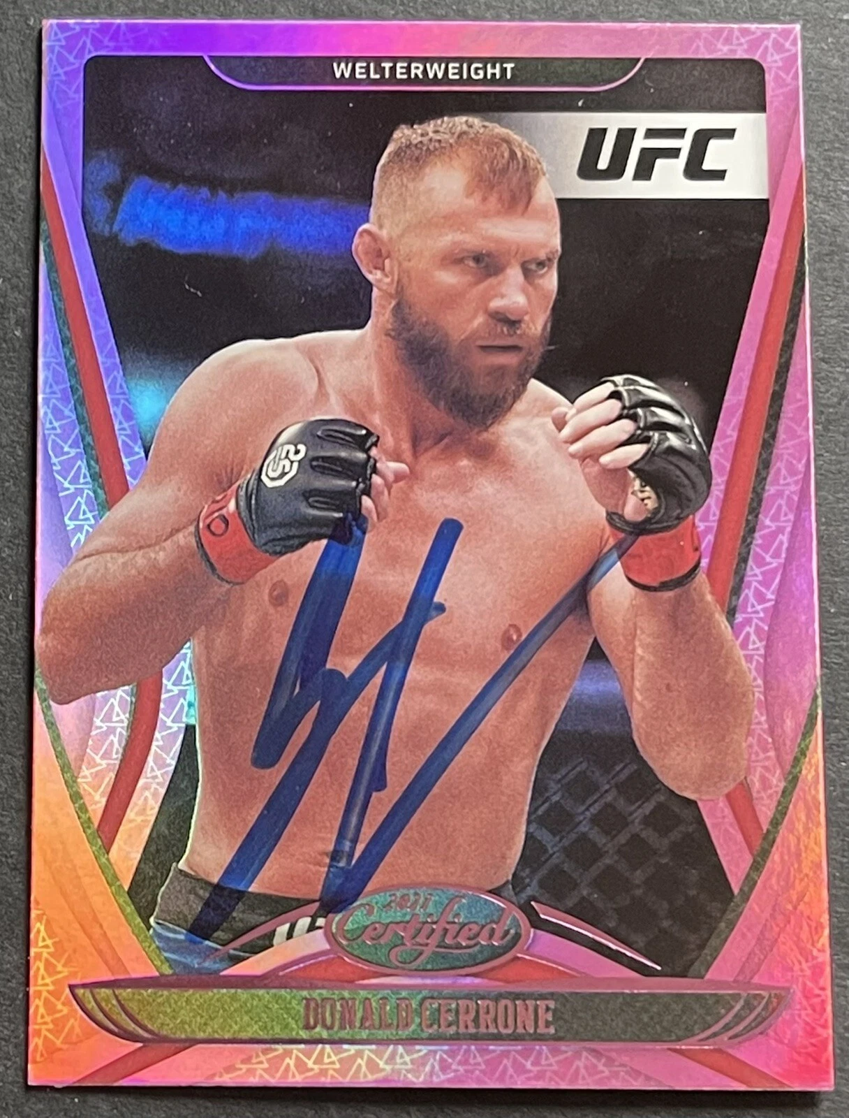 Donald Cowboy Cerrone Signed 2021 Chronicles Certified Pink Card UFC Beckett COA