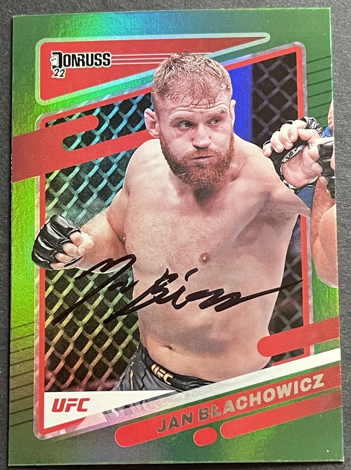 Jan Blachowicz Signed Auto 2022 Donruss Green UFC Card Beckett Coa