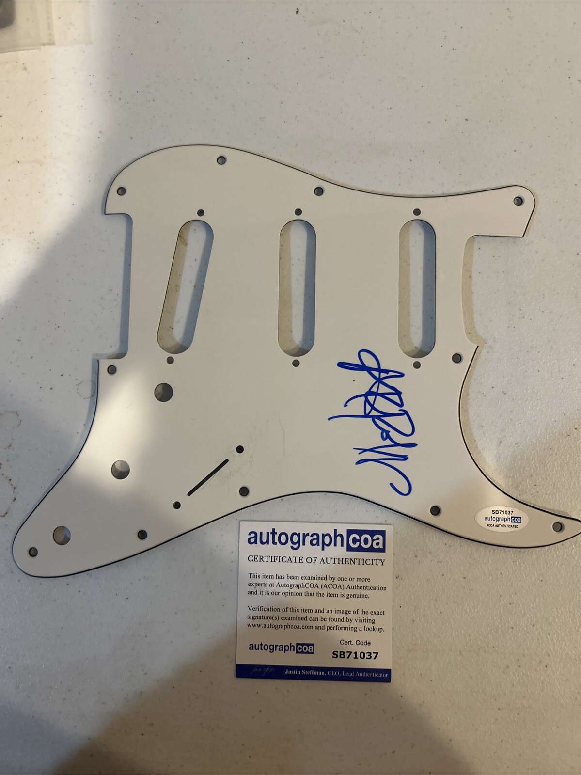 ARROW DE WILDE STARCRAWLER SIGNED AUTOGRAPH STRAT PICKGUARD ACOA GUITAR ELECTRIC