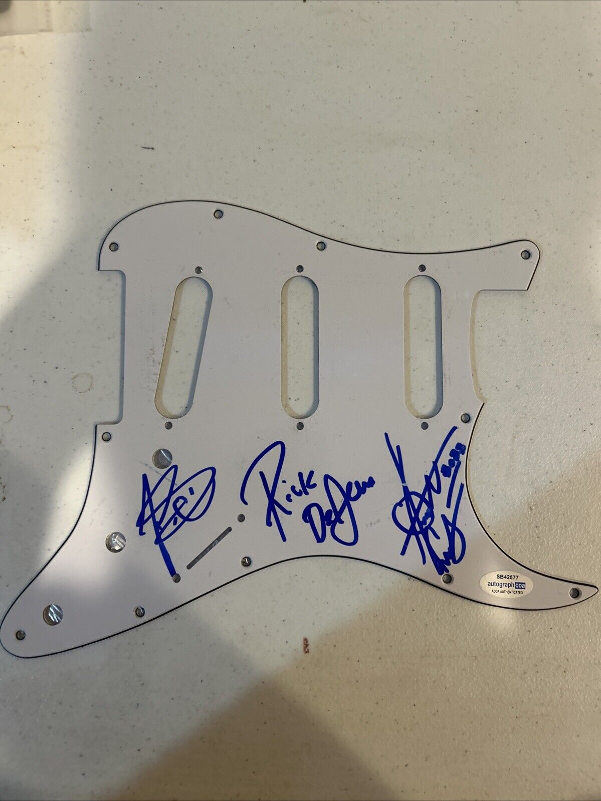 ADELITAS WAY SIGNED AUTOGRAPH STRAT GUITAR PICKGUARD ACOA ELECTRIC ROCK BAND