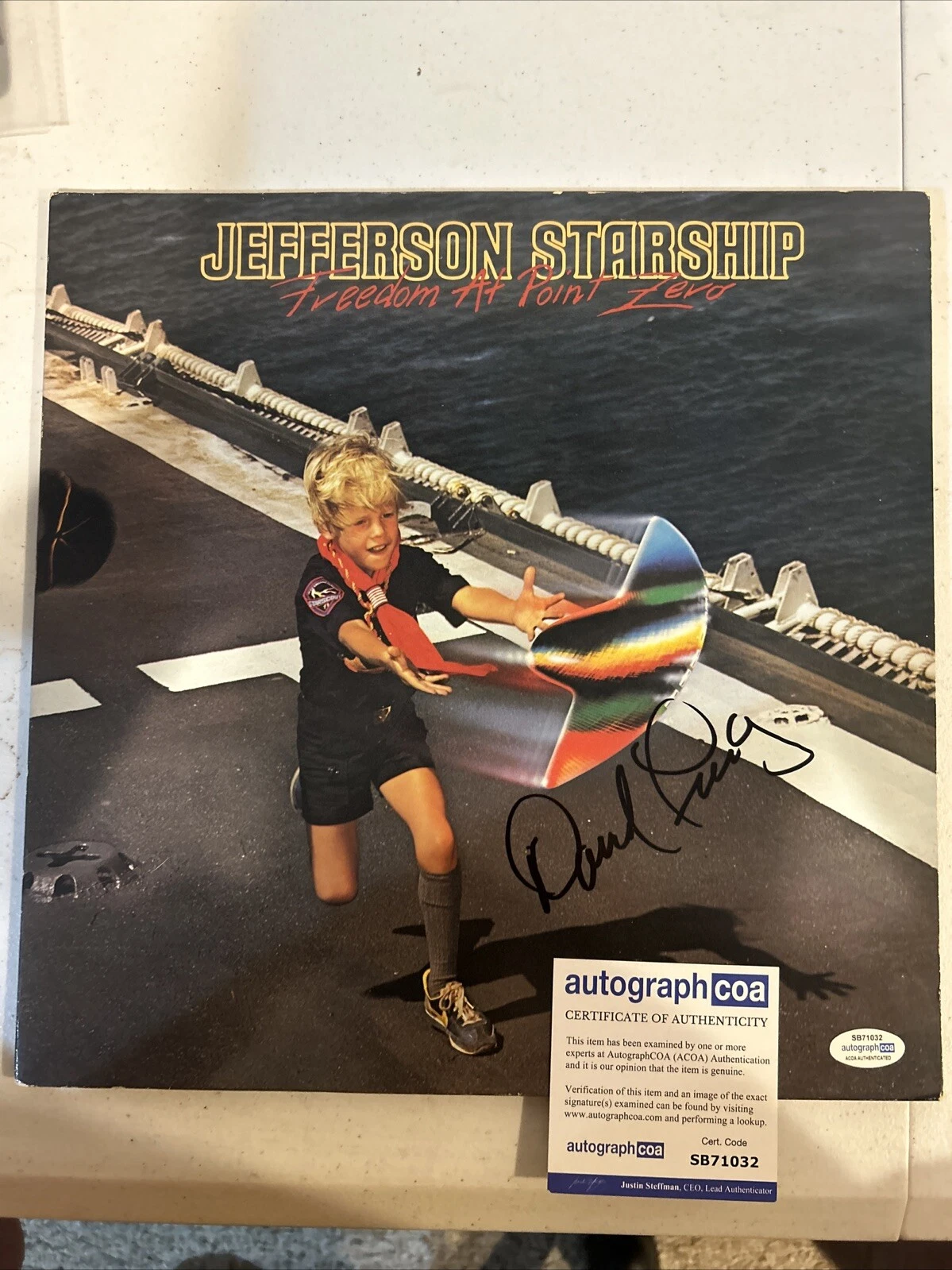 DAVID FREIBERG SIGNED AUTOGRAPH VINYL ALBUM JEFFERSON STARSHIP ACOA