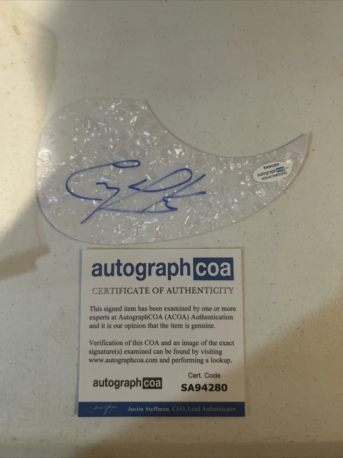 CORY MARKS SIGNED AUTOGRAPH ACOUSTIC PICKGUARD ACOA GUITAR OUTLAWS & OUTSIDERS