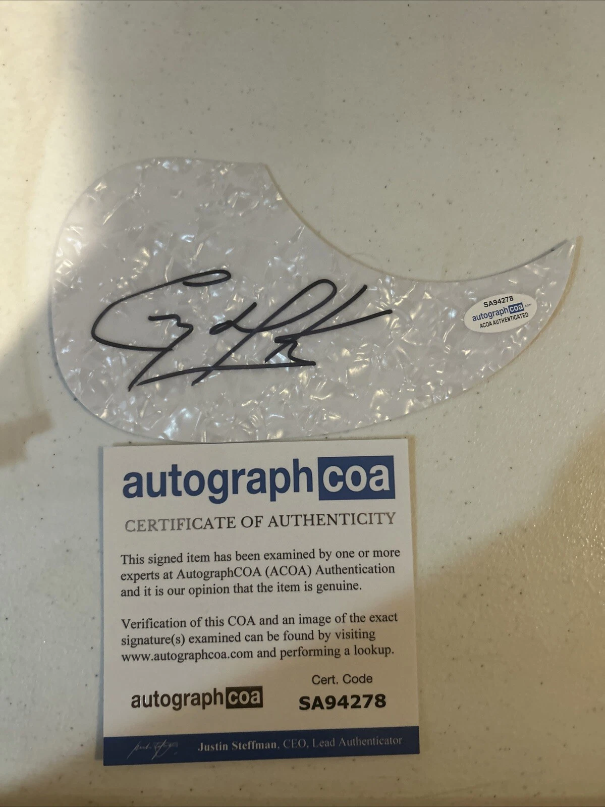 CORY MARKS SIGNED AUTOGRAPH ACOUSTIC PICKGUARD ACOA GUITAR OUTLAWS & OUTSIDERS