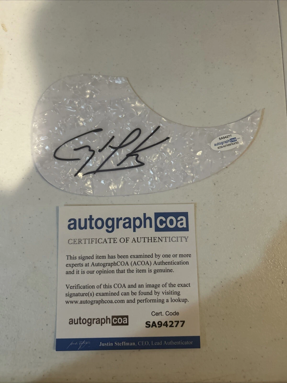 CORY MARKS SIGNED AUTOGRAPH ACOUSTIC PICKGUARD ACOA GUITAR OUTLAWS & OUTSIDERS