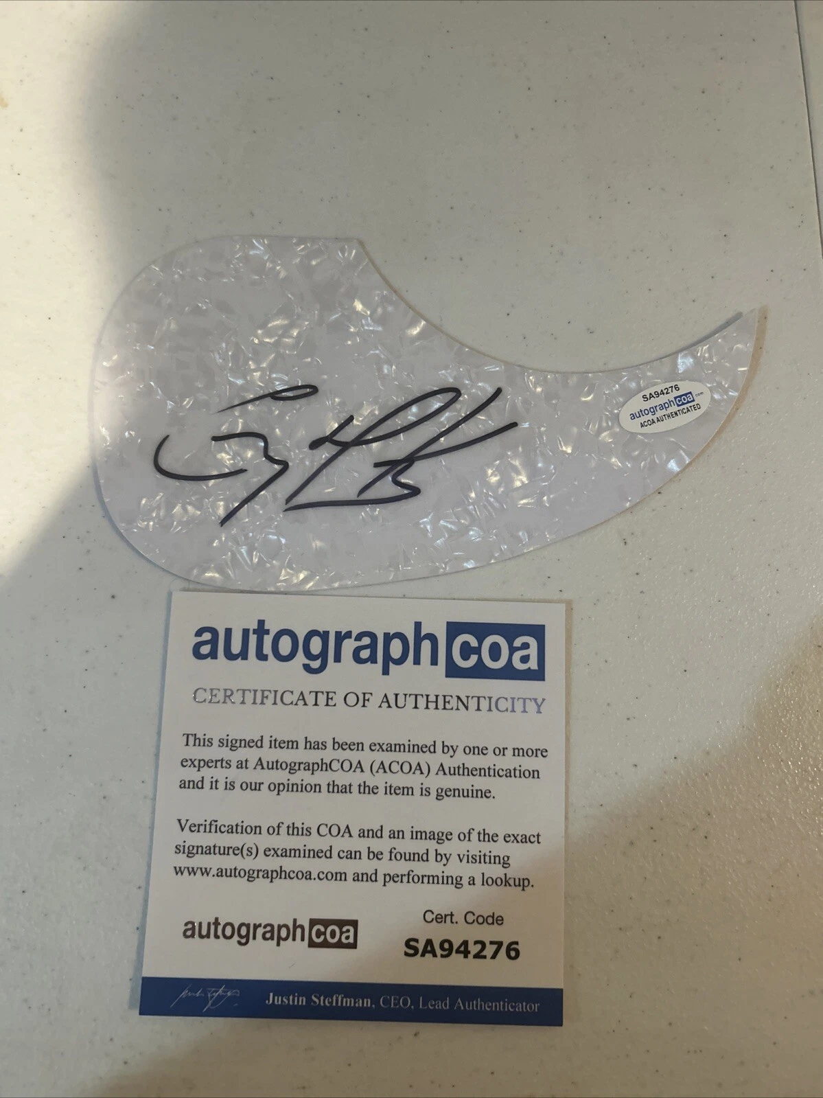 CORY MARKS SIGNED AUTOGRAPH ACOUSTIC PICKGUARD ACOA GUITAR OUTLAWS & OUTSIDERS