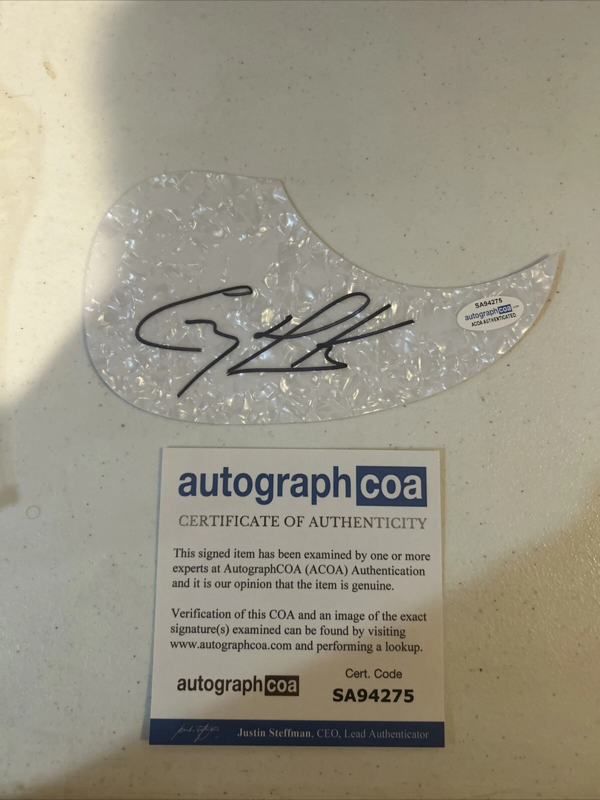 CORY MARKS SIGNED AUTOGRAPH ACOUSTIC PICKGUARD ACOA GUITAR OUTLAWS & OUTSIDERS