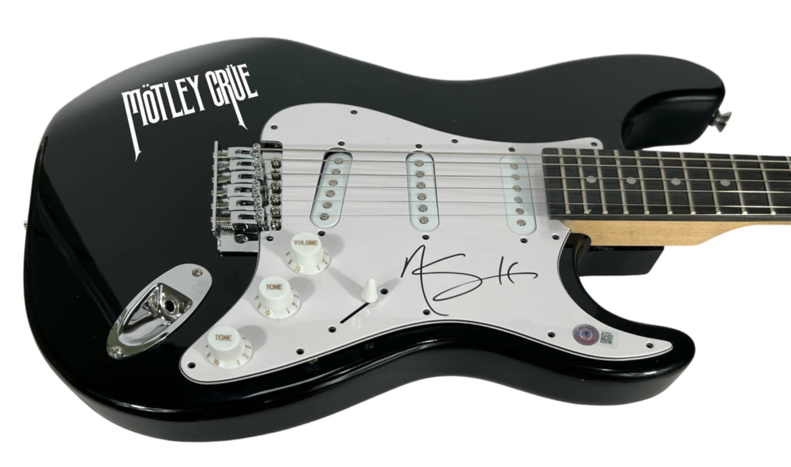 Nikki Sixx MOTLEY CRUE Signed Autograph Electric Guitar Beckett COA
