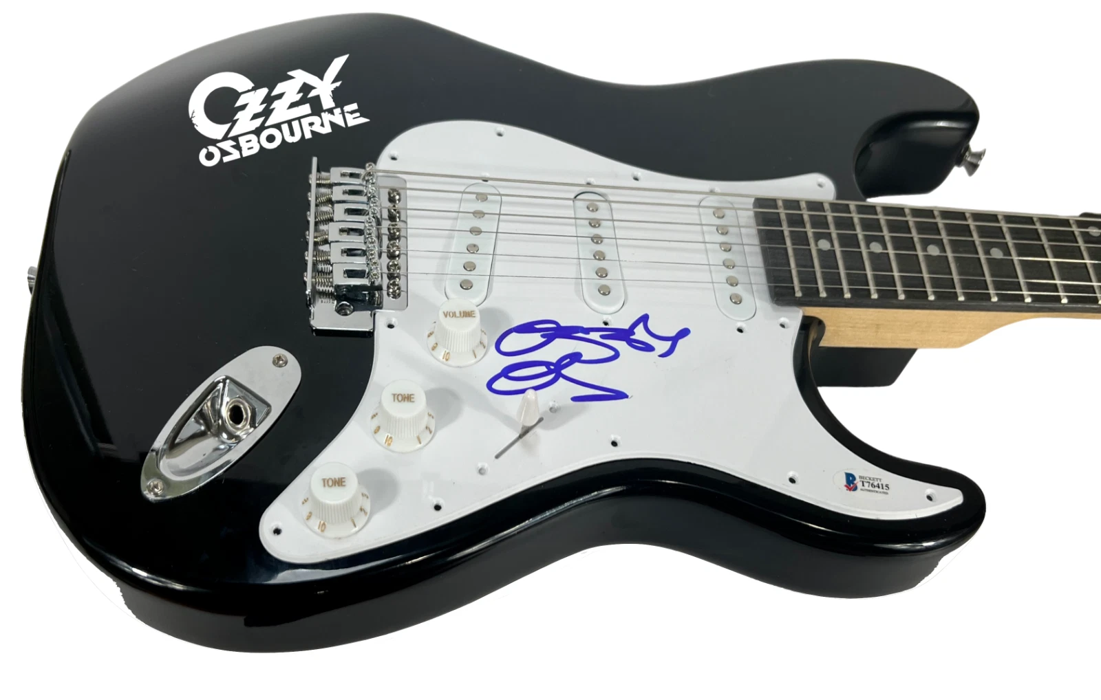 Ozzy Osbourne Signed Electric Guitar Autograph Black Sabbath Beckett BAS COA