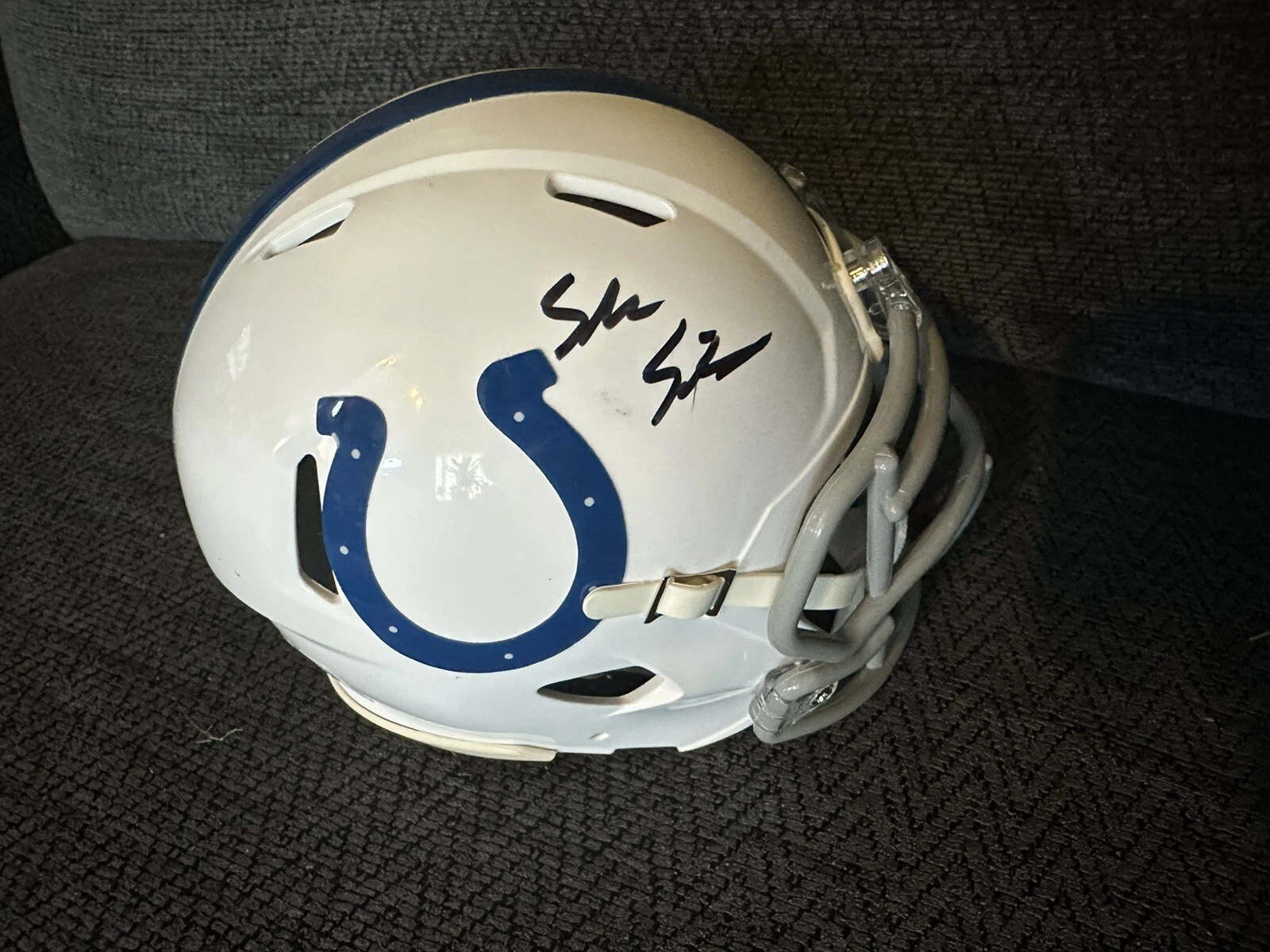 Coach Shane Steichen Signed Indianapolis Colts Mini Helmet Autographed