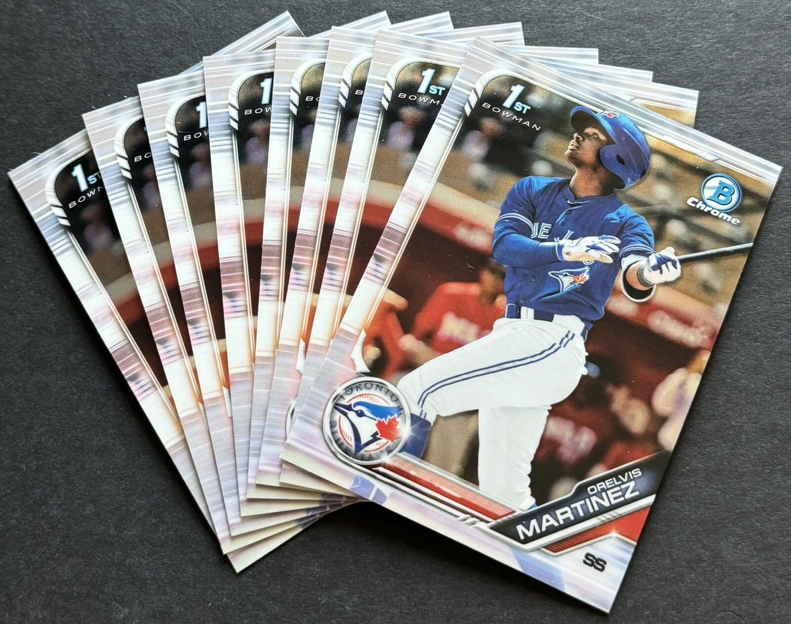 LOT OF 8 Orelvis Martinez 2019 Bowman Chrome #BCP-69 1st Toronto Blue Jays